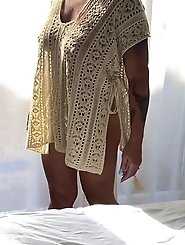 My seductive spouse in a provocative stance